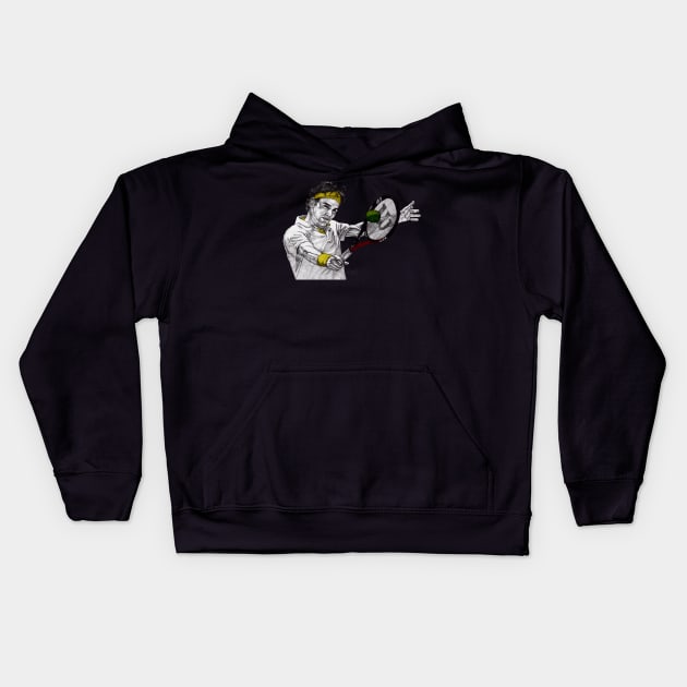 Roger Federer Kids Hoodie by paulnelsonesch